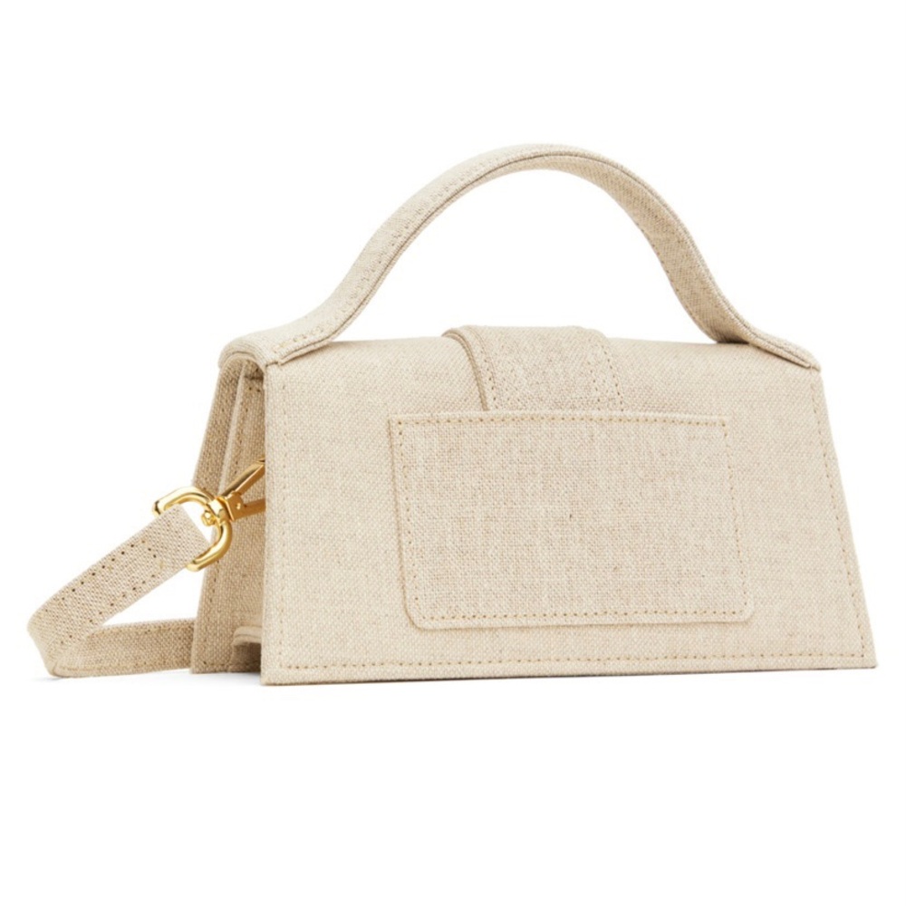 JACQUEMUS Le Bambino mini top handle linen canvas crossbody bag shoulder bag - Picture 5 of 6